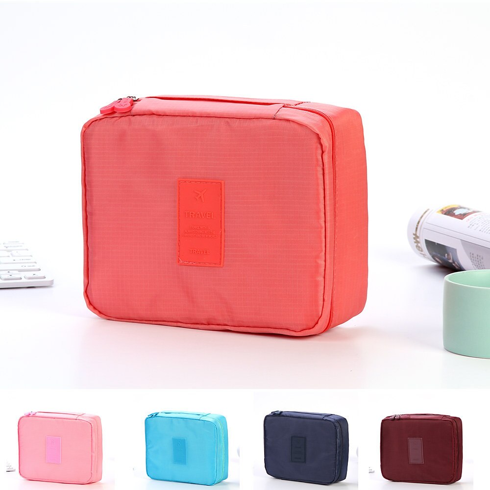 Reise-Make-up-Tasche, Kulturbeutel mit großem Fassungsvermögen, tragbarer, multifunktionaler quadratischer Aufbewahrungsbeutel für Kosmetika und wichtige Dinge Lightinthebox