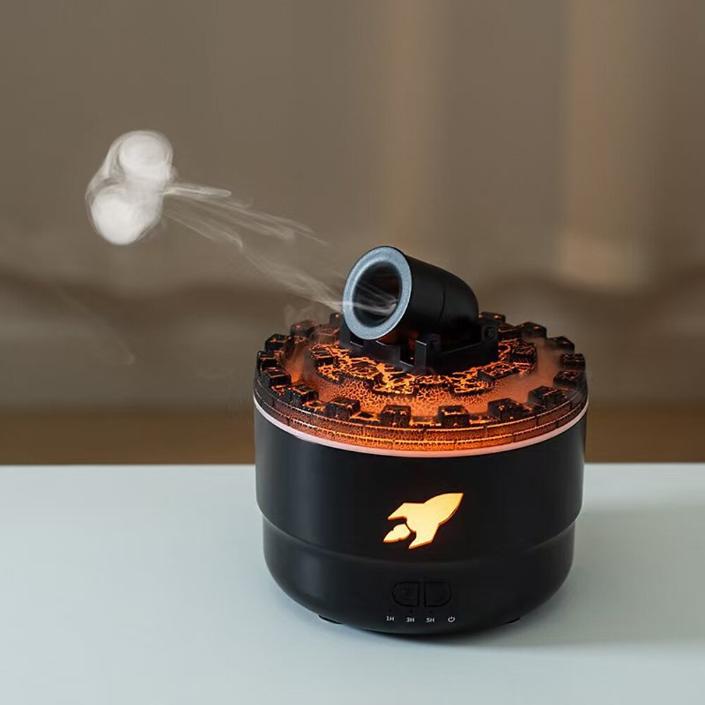 Kanonen-Aroma-Luftbefeuchter, Dampfkanonen-Luftbefeuchter mit 2 Sprühmodi, buntem LED-Licht und Timer, kreativer bunter Turm-Luftbefeuchter-Diffusor, kleiner Schreibtisch-Luftbefeuchter für das Lightinthebox