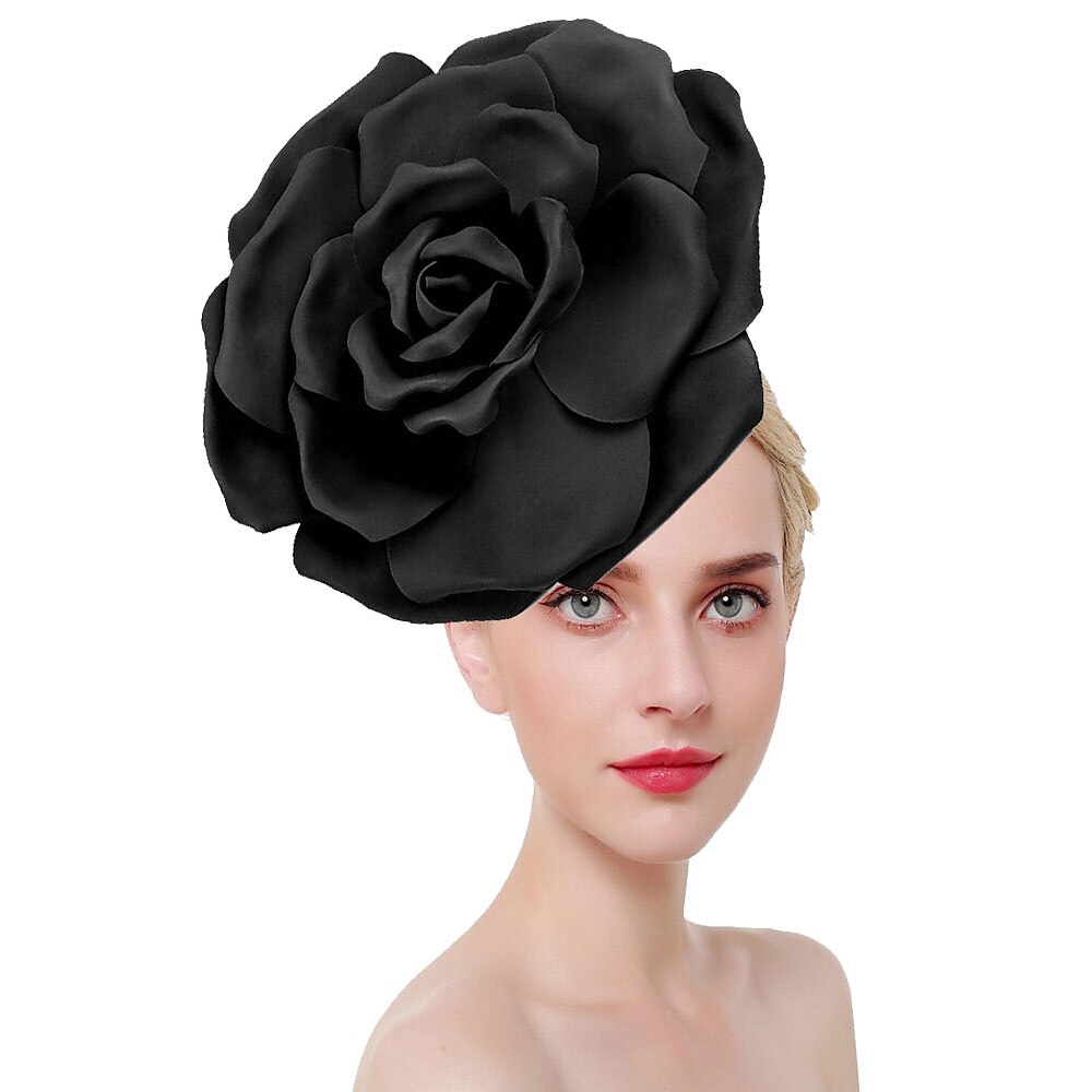 Kopfbedeckung Polyester Fedora-Hut Schlapphut Lässig Teegesellschaft Kentucky Derby Pferderennen Damentag Elegant Vintage Einfach Mit Unifarbe Spleißen Kopfschmuck Kopfbedeckung Lightinthebox