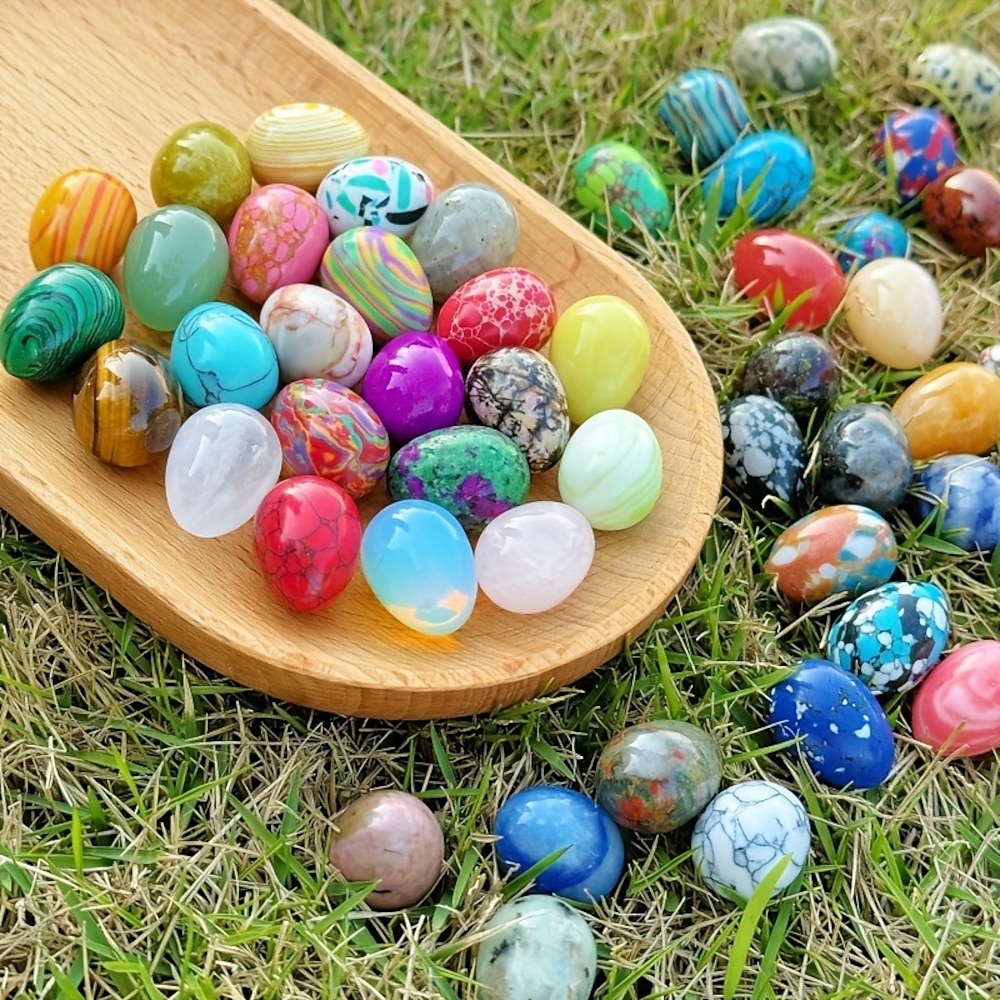 Ostereier-Set aus Kristall, funkelnde Deko-Ornamente für die Osterdekoration, kunsthandwerklich gefertigte Sammlerstücke, elegantes Tischdekor, Geschenk zum Osterfest, Dekoration für Zuhause Lightinthebox