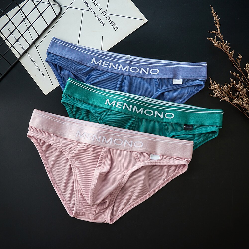 Herren 1 Stück Basic Slips Slip Patchwork Polyester Atmungsaktiv Weich Bequem Zitate Sprüche Mittlere Hüfthöhe Schwarz Weiß Lightinthebox