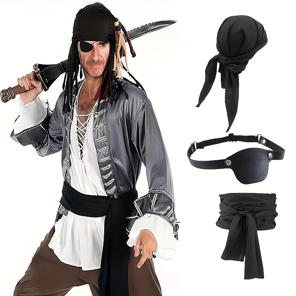 Retro Vintage Mittelalterlich Renaissance Taillengürtel Kopfbedeckungen Augenbinde Herren Damen Unisex Halloween Karneval Leistung LARP Erwachsene Gürtel Kopfbedeckung Augenbinde Lightinthebox