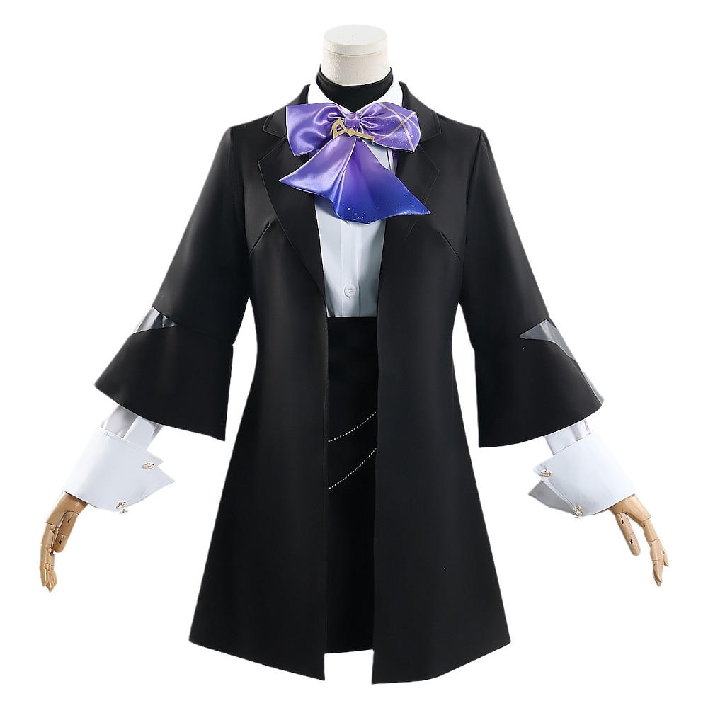 Genshin Impact Clorinde Anime Cosplay Kostüm Schuhe Cosplay Perücken Cosplay-Anzüge Cosplay Perücken Cosplay Schuhe Halloween Maskerade Leistung Party Mantel Hemd Rock Für Damen Erwachsene Lightinthebox