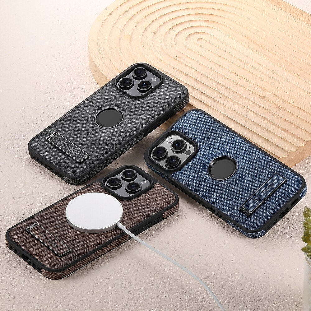 Handy Hülle Handyhüllen Für iPhone 16 Pro Max Plus iPhone 15 Pro Max Plus iPhone 14 13 12 Pro Max Plus Rückseite Mit Ständer Magnetisch Unterstützt kabelloses Laden Retro TPU PC PU-Leder Lightinthebox