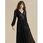 Sequin Women's V-Neck Maxi Dress