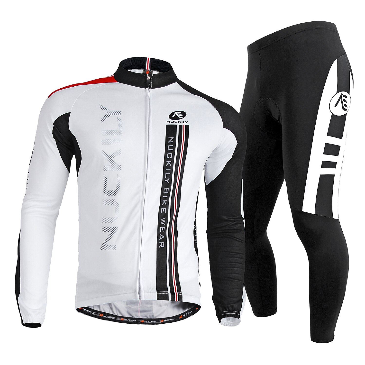 NUCKILY Women Cycling Jersey Suit Winter Custom Sportswear Thermal Cycle Pants with Bike Jersey Sets 