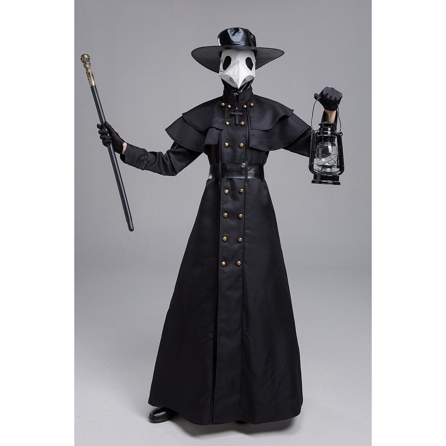 Doctor Halloween Costume Adults 2022 Plague Doctor Adults Men S Medieval Vacation Dress Halloween Halloween Festival Halloween Festival Holiday Polyester Black Men S Women S Easy Carnival Costumes Solid Colored Gloves Mask Hat 8200455 2022 68 99