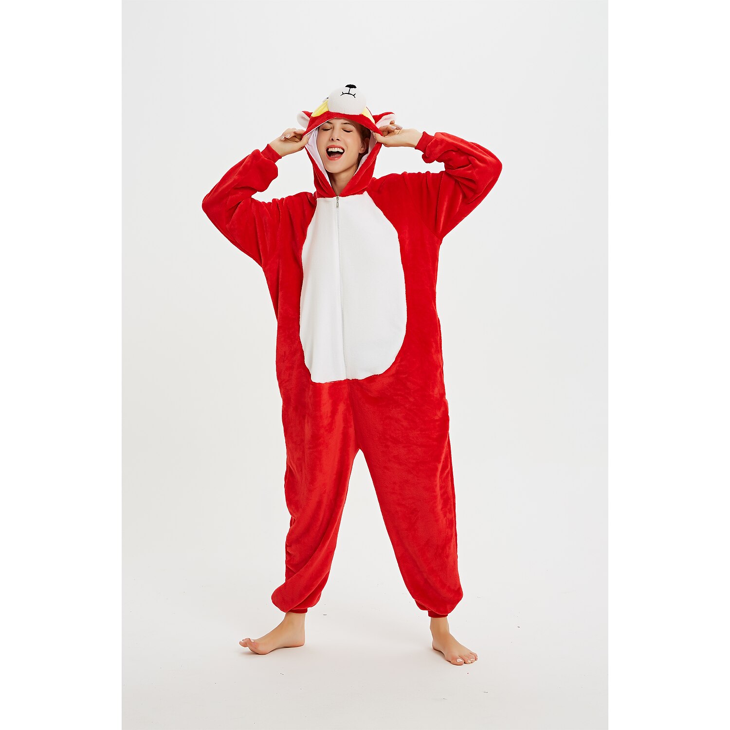 Unisex Adult Elephant Pajamas Halloween Costume Kigurumi Onesie Animal Sleepwear 