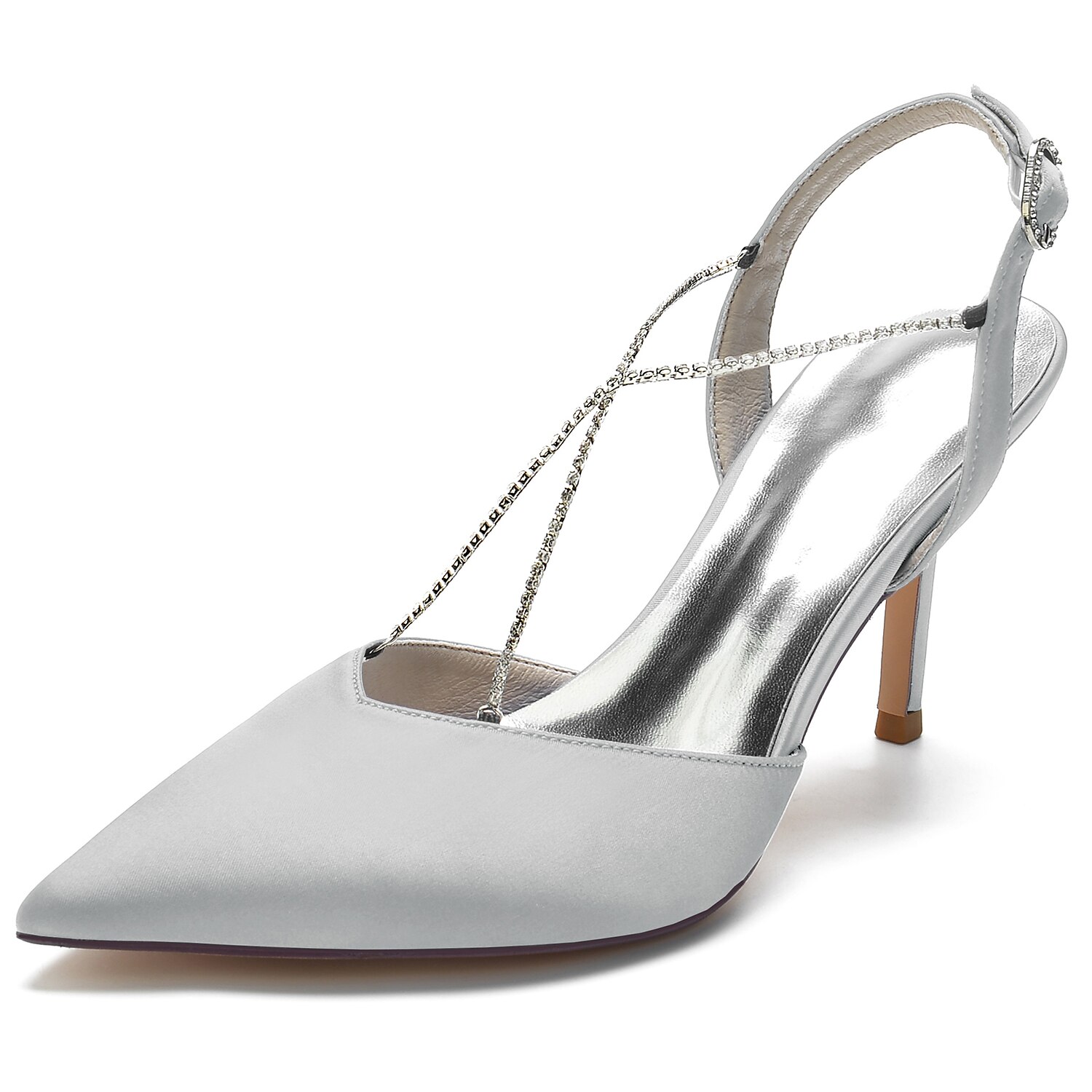 Dames bruiloft Schoenen Jurk schoenen Bruiloft Bruiloft Hakken Bruiloft  sandalen Zomer Strass Sprankelend glitter Naaldhak Slingback hiel Gepuntte  Teen Elegant Sexy Satijn Enkelriempje Kruisriem Effen 8978850 2023 – $53.99