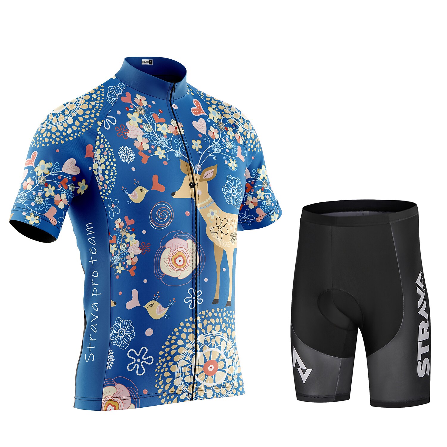 CAWANFLY Per uomo Manica corta Maglia con pantaloncini da ciclismo Ciclismo  da montagna Cicismo su strada Blu Bicicletta Pantaloncini imbottiti di  protezione Completo tuta Licra Poliestere Resistente del 9020970 2022 a  $25.87