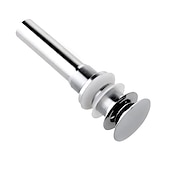 preiswerte Waschbeckenabflussteile-Waschbecken-Abflussstopper aus Messing mit Überlauf-Badezimmerarmatur, Waschbecken-Abtropfgestell
