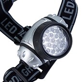 cheap Bike Lights &amp; Reflectors-4-Mode Plastic Headlamp with 19-LED (3xAAA)