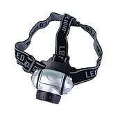 cheap Bike Lights &amp; Reflectors-4-Mode Plastic Headlamp with 19-LED (3xAAA)
