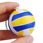 cheap Home Gadgets-Color Ball Style Keychain with Soft Plastic Material-Blue