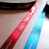 cheap Weddings &amp; Events-Personalized 1-Inch Double Faced Satin Ribbon (2 rolls)