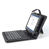 baratos Capas Para Tablet&amp;Protetores de Tela-Capa de couro para proteção do teclado 7 polegadas Tablet PC (porta USB)