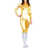 economico Lucide-Tute Zentai Lucide Costume Cosplay Catsuit Costume di Carnevale Tuta Intera Per donna Costume Sexy Tinta unita Spandex Costume per Natale Halloween