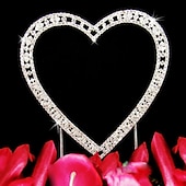 baratos Casamento &amp; Festas-Decorações de Bolo Tema Jardim / Tema Clássico Casal Clássico / Corações Casamento / Aniversário / Chá de Cozinha com Pedrarias PPO