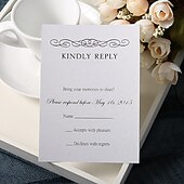 economico Matrimoni e cerimonie-personalizzazione di carte di risposta di matrimonio - risposta formale (set di 50)