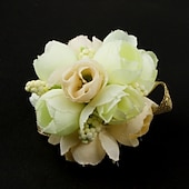 abordables Fleurs de mariage-corsages de poignet de fleurs de mariage en satin / coton 3,15&quot; (environ 8 cm)