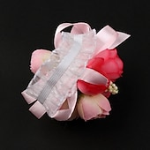 abordables Fleurs de mariage-corsages de poignet de fleurs de mariage en satin / coton 3,15&quot; (environ 8 cm)