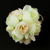 abordables Fleurs de mariage-corsages de poignet de fleurs de mariage en satin / coton 3,15&quot; (environ 8 cm)
