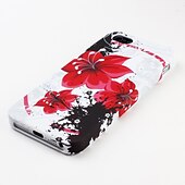 ieftine Carcase/Huse de iPhone-floare de model caz roșu moale pentru iPhone 5