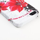 ieftine Carcase/Huse de iPhone-floare de model caz roșu moale pentru iPhone 5