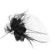 preiswerte Faszinator-Fascinators Kentucky Derby Hut Tüll/Kristall/Federkronen-Diademe/Vogelkäfigschleier mit 1 Stück Hochzeits-/Party-/Abend-Kopfschmuck
