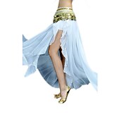 economico Abbigliamento danza del ventre-gonna di danza del ventre con spacco sul davanti per allenamento da donna in chiffon caduto (senza sciarpa sui fianchi)