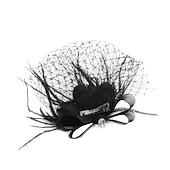 preiswerte Faszinator-Fascinators Kentucky Derby Hut Tüll/Kristall/Federkronen-Diademe/Vogelkäfigschleier mit 1 Stück Hochzeits-/Party-/Abend-Kopfschmuck
