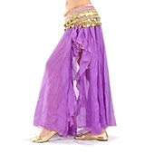 economico Abbigliamento danza del ventre-gonna di danza del ventre con spacco sul davanti per allenamento da donna in chiffon caduto (senza sciarpa sui fianchi)