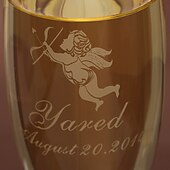 cheap Weddings &amp; Events-Personalized Toasting Flutes - Angel