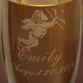 cheap Weddings &amp; Events-Personalized Toasting Flutes - Angel