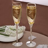 cheap Weddings &amp; Events-Personalized Toasting Flutes - Angel