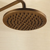 お買い得  屋外シャワー設備-シャワーの蛇口、バスルームのシャワー器具 真鍮製レインフォールシャワーヘッドセット、浴槽のスパウト付き シャワーの蛇口とハンドヘルドスプレーウォールマウント、冷水/温水付きダブルクロスハンドル