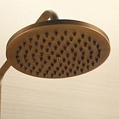economico Docce da giardino-rubinetto doccia, set sistema doccia, sistema doccia a pioggia valvola in ceramica due maniglie tre fori miscelatore vasca da bagno rubinetti con interruttore caldo e freddo