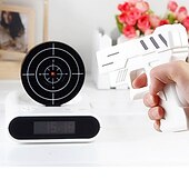 cheap Alarm Clocks-Novelty Laser Gun Target Shooting Digital Alarm Clock (4xAA)