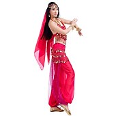 cheap Belly Dancewear-Belly Dance Top Coin Beading Sequin Women&#039;s Chiffon / Performance