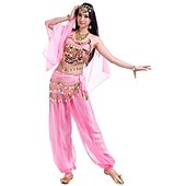cheap Belly Dancewear-Belly Dance Top Coin Beading Sequin Women&#039;s Chiffon / Performance