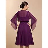 cheap Wedding Guest Wraps-Coats / Jackets Chiffon Wedding / Party Evening / Casual Wedding  Wraps With Draping / Solid