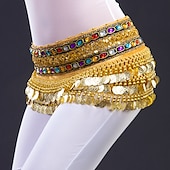 preiswerte Tanzzubehör-Bauchtanz Münzen Perlenstickerei Kristalle / Strass Damen Ausbildung Polyester