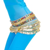 preiswerte Tanzzubehör-Bauchtanz Münzen Perlenstickerei Kristalle / Strass Damen Ausbildung Polyester