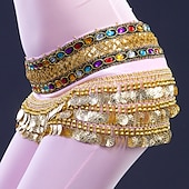 preiswerte Tanzzubehör-Bauchtanz Münzen Perlenstickerei Kristalle / Strass Damen Ausbildung Polyester