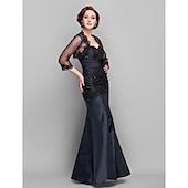 voordelige bruiloft gast wraps-Zwarte Shrugs Bolero Kant Tulle Bruids Feest Avond Elegante Moeder Wrap Met Beading Voor Formele Feest Avond Evenement Lente  Zomer jurk om indruk te maken