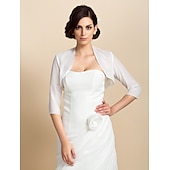 baratos Estolas de Casamento-casacos / jaquetas chiffon casamento / festa noite casamento envoltórios / bolero com drapeado / vestido sólido para impressionar 2025