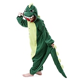 billige pars halloween-kostymer-sett med flanell onesie kigurumi pyjamas søte matchende klo tøfler barns voksne dinosaur morsomme pyjamas cosplay kostyme for unisex jul dyr nattøy tegneserie hjemmeklær