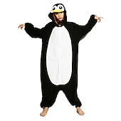 economico Costume da Animale-Pigiama Kigurumi Costume di fantasia Costume tutina Fantasia animale Pinguino Cartone animato Caldo Pigiama Costume Divertente Adulti Unisex Uomini e Donne Halloween Carnevale Feste Performance