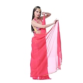 abordables Accessoires de danse-Accessoires de danse du ventre voile écharpe à main performance femme écharpe en mousseline de soie accessoires de pratique multicolores