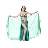 abordables Accessoires de danse-Accessoires de danse du ventre voile écharpe à main performance femme écharpe en mousseline de soie accessoires de pratique multicolores